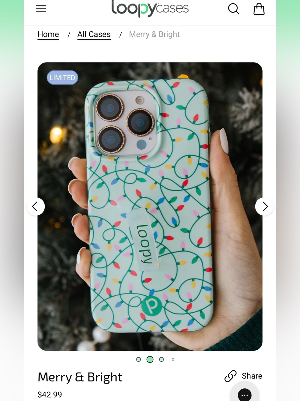 Loopy Merry & Bright iPhone 16 Pro Max Case